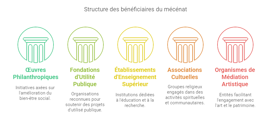 Structure des bénéficiaires du mécénat d'entreprise